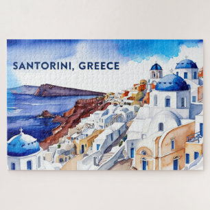 Santorini Grecia Keepsake Water Puzzle