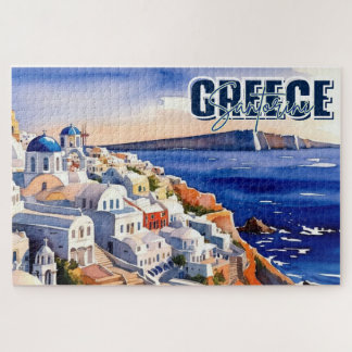 Santorini Grecia Keepsake Water Puzzle