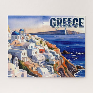 Santorini Grecia Keepsake Water Puzzle