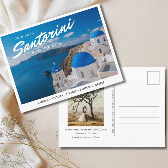 Santorini Grecia salva la tarjeta postal de fecha (Subido por el creador)