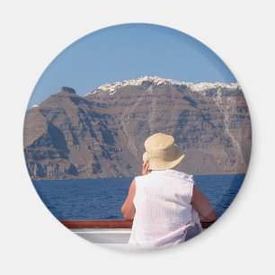 Santorini - imán del refrigerador