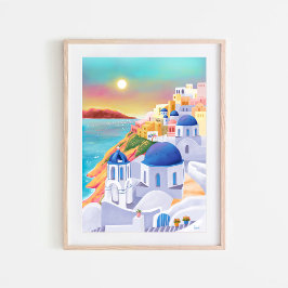 Santorini Imprimir Grecia Arte Imprimir Europa Via