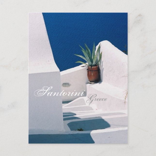 Santorini, postal de Grecia (Anverso)