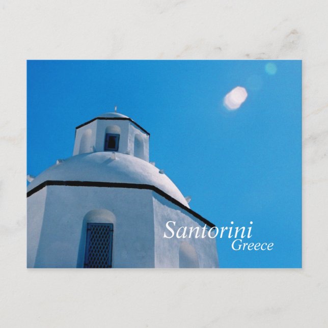 Santorini, postal de Grecia (Anverso)