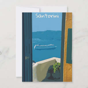 Santorini, tarjeta de crucero de Grecia