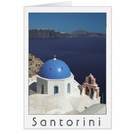 Santorini, tarjeta de Grecia (espacio en blanco