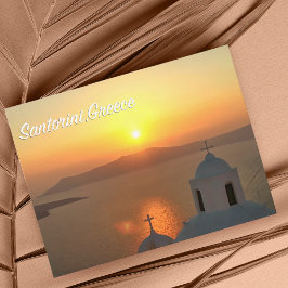 Santorini, tarjeta postal de la puesta de sol de G