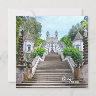 Santuario católico Bom Jesus de Braga con oración