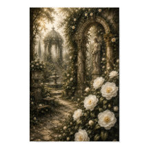 Santuario de Camelia Fantasma Arte Botánico Vintag