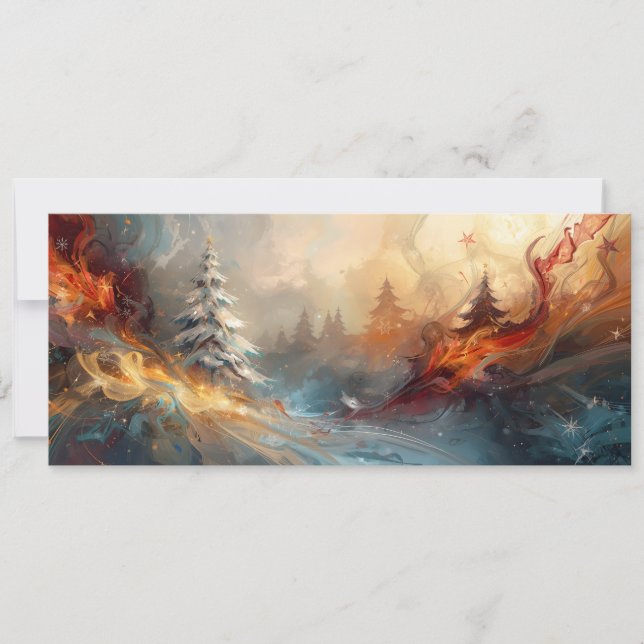 Sapins enneigés éclats de peintures  (Anverso)