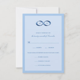 Sapphire Blue Infinity Hand Clasp Wedding RSVP