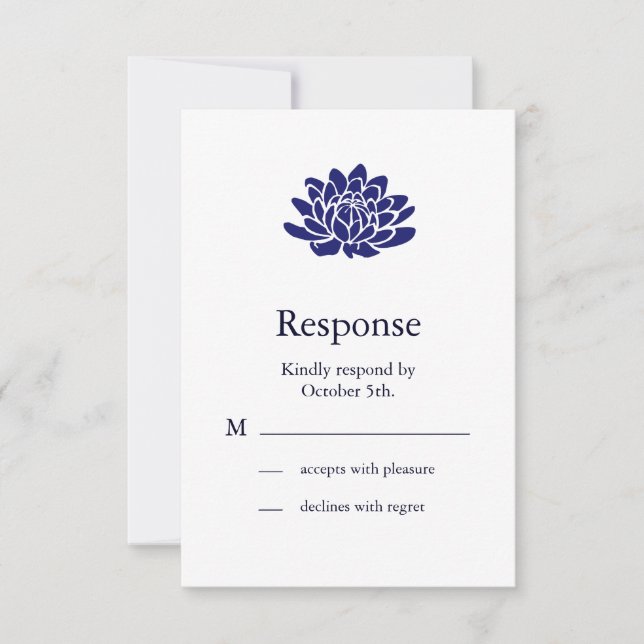 Sapphire Blue Lotus Flower RSVP (Anverso)