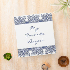 Sapphire Damask Recipe Binder