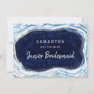Sapphire Geode Be My Junior Bridesmaid Propuesta