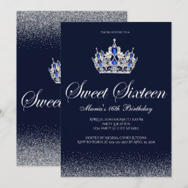 Sapphire Sweet 16 Invitaciones de cumpleaños