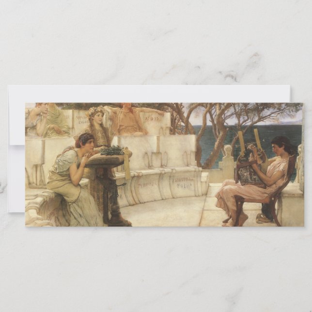 Sappho y Alcaeus por Sir Lawrence Alma Tadema (Anverso)