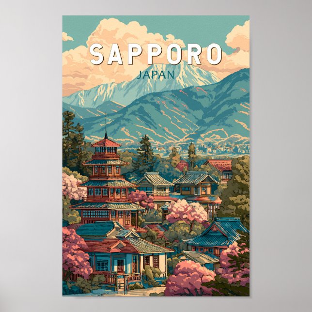 Sapporo Japón Viaje Arte Vintage (Frente)