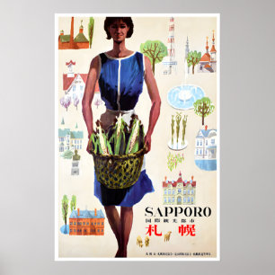 Sapporo Viaje Arte Hokkaido Impresión Japonés Japó