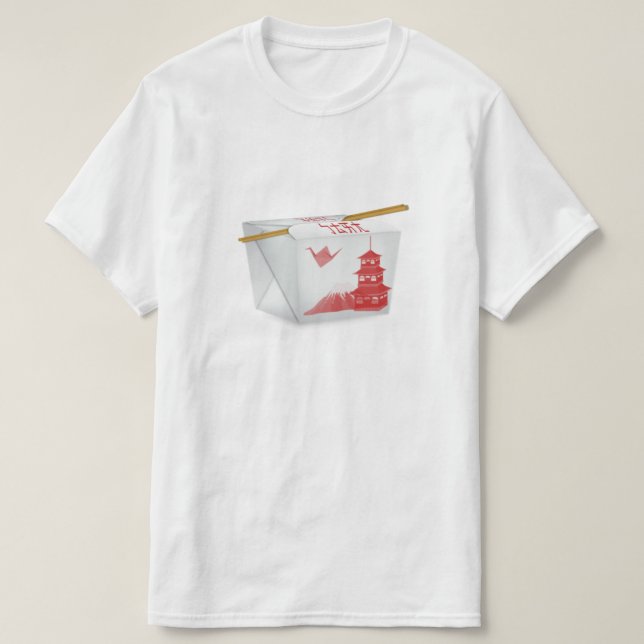 Saque la camiseta china de la comida (Diseño del anverso)