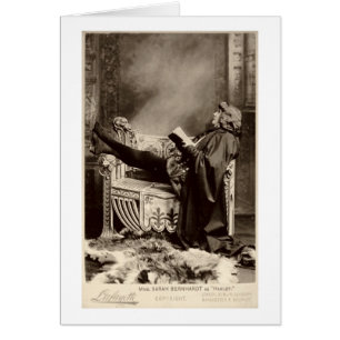 Sarah Bernhardt (1844-1923) como Hamlet en 1899
