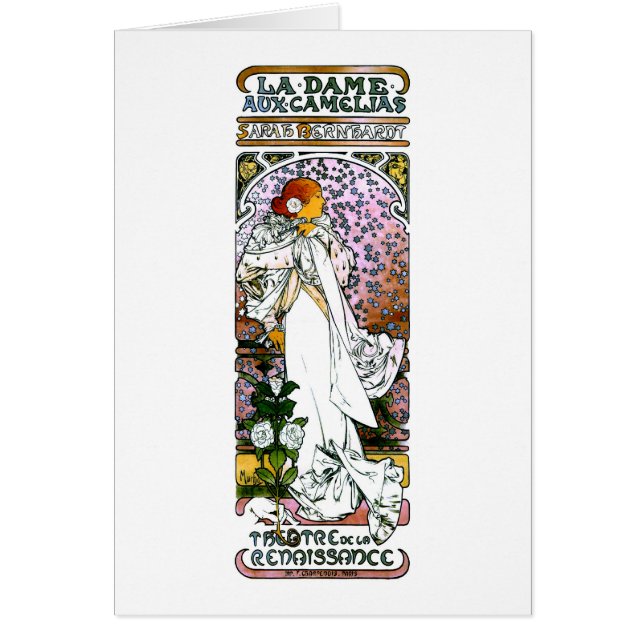 Sarah Bernhardt, La Dame aux Camélias, Mucha Fine (Frente)