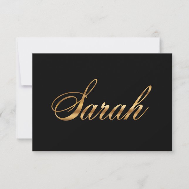 Sarah gold Design Lettering Karte (Anverso)