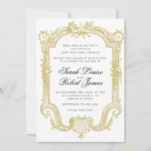 Sarah - Invitación a la boda formal Oro antiguo