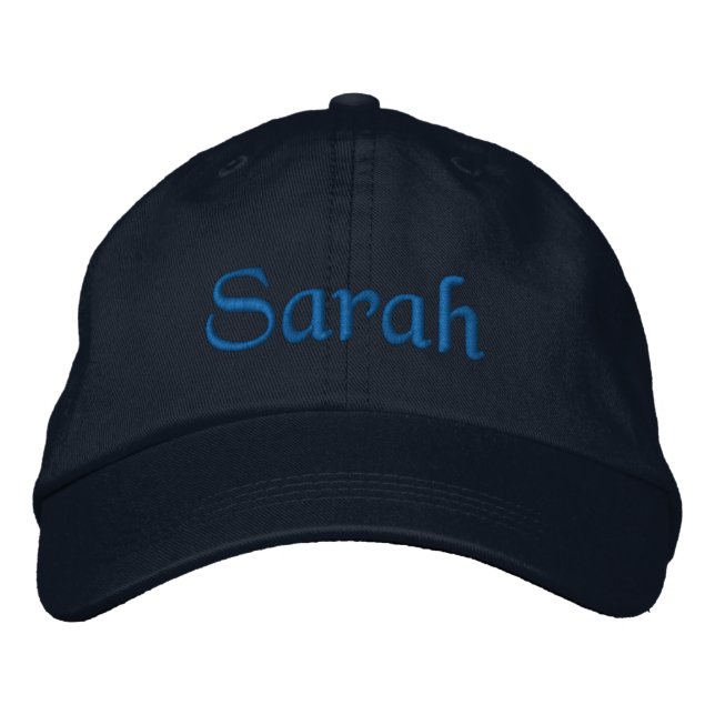Sarah Nombre Personalizado Borrador De La Gorra De (Anverso)
