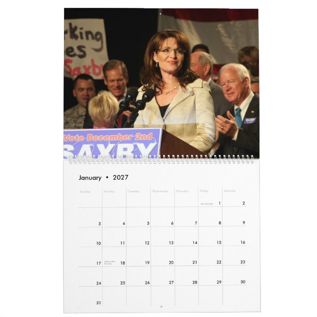 Sarah Palin - calendario perpetuo (Jan 2027)