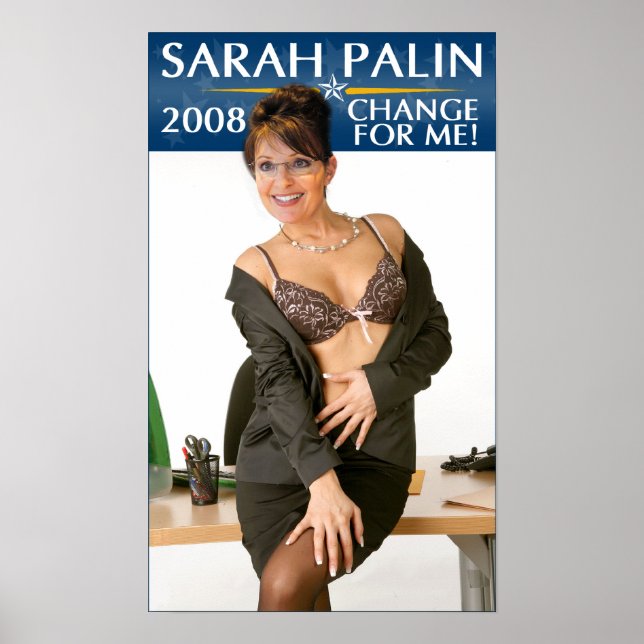 Sarah Palin - ¡Cámbieme! Póster (Frente)
