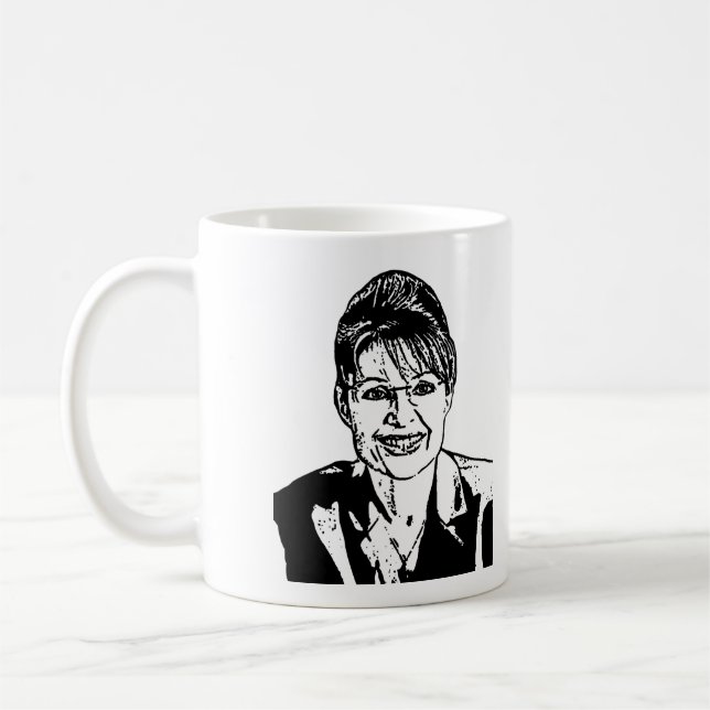 Sarah Palin - taza de WTF (Izquierda)