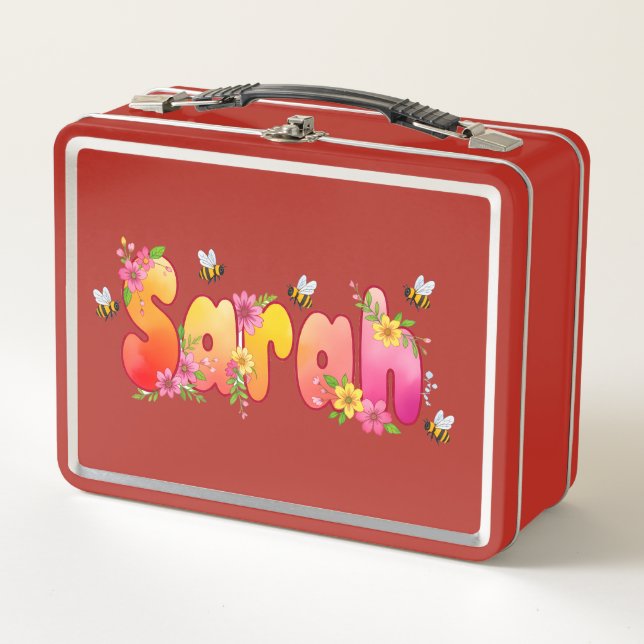 Sarah - Personalized Bee Lunch Box (Anverso)