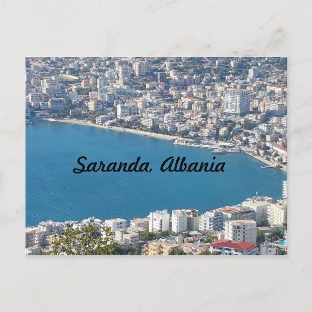 Saranda, postal de Albania (Anverso)