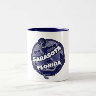 Sarasota Florida ancla giratoria taza de café