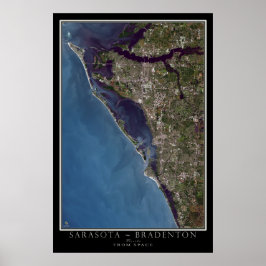 Sarasota - Mapa de Posters por satélite de Bradent