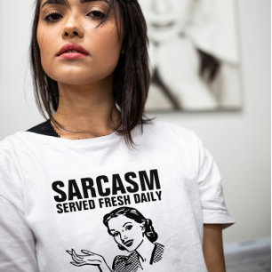 SARCASM SIRVIÓ Camisetas REtro FRESCO DIARIO
