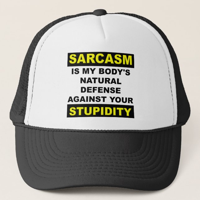 Sarcasmo Estupidez Defensa Gorra Funny (Anverso)
