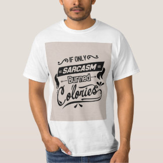 Sarcasmo quema calorías camiseta masculina - traba