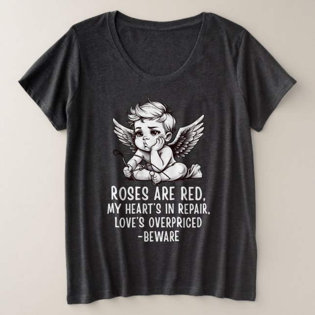 Sarcastic Anti-Valentine Cupid T-Shirt (Anverso del diseño)