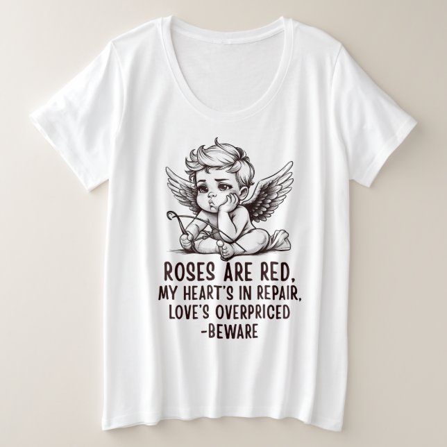 Sarcastic Anti-Valentine Cupid T-Shirt (Anverso del diseño)