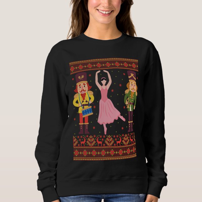 Sarcastic Xmas Nutcracker Ugly Christmas Sweater (Anverso)