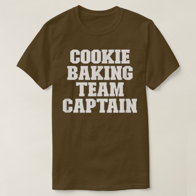 Sarcástico Funny Cookie Baking Capitán Camiseta (Diseño del anverso)