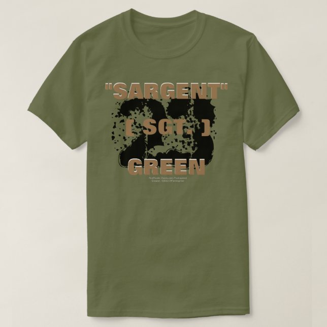 SARGENT (SGT.) Camiseta VERDE (Diseño del anverso)