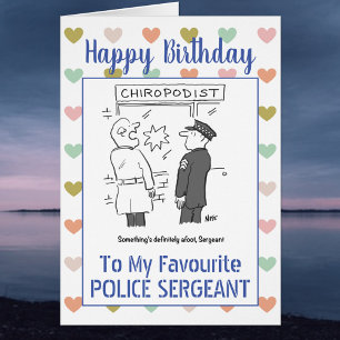 Sargento de policía feliz cumpleaños