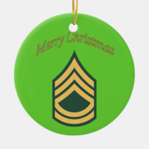 Sargento del ejército Ornamento de Navidad de prim