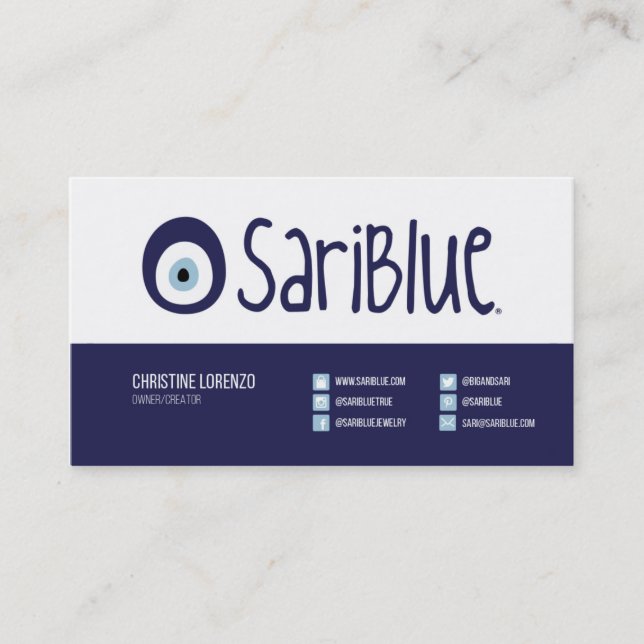 SariBlue | Tarjeta de presentación 2 (Anverso)