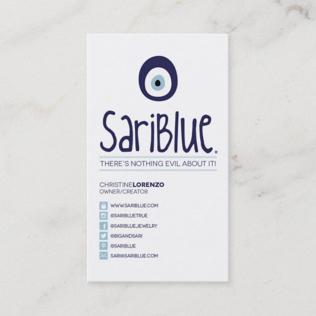 SariBlue | Tarjeta de presentación 3 (Anverso)