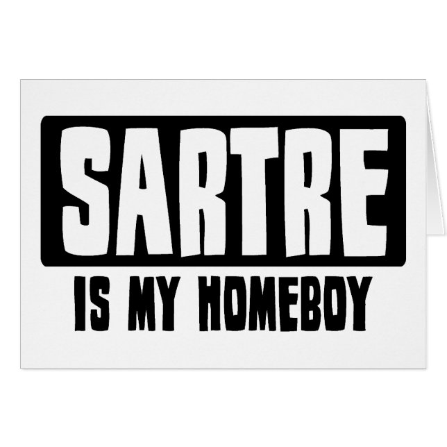 Sartre es mi Homeboy (Anverso (Horizontal))