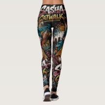 Sasha Catwalk Graffiti Leggings Arte Callejero