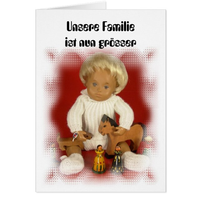 Sasha Geburtsanzeige Karte (Frente)